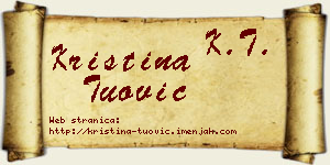 Kristina Tuović vizit kartica
